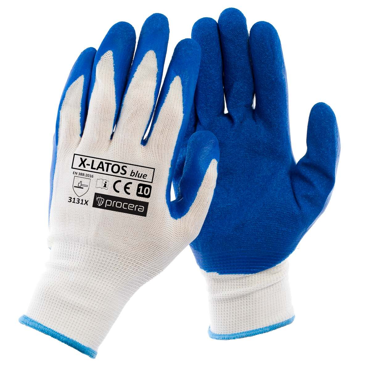 Рукавички робочі PROCERA X-LATOS BLUE, EN 388 (3 1 3 1)